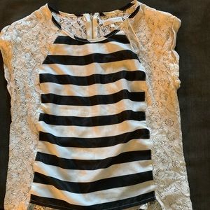 Short Sleeve Lace Shirt
